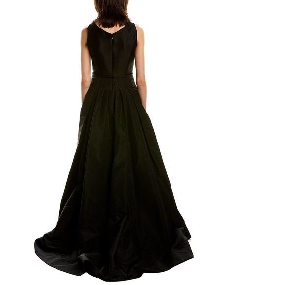 Carolina Herrera Voluminous V-Neck Silk Ball Gown - Picture 2 of 4